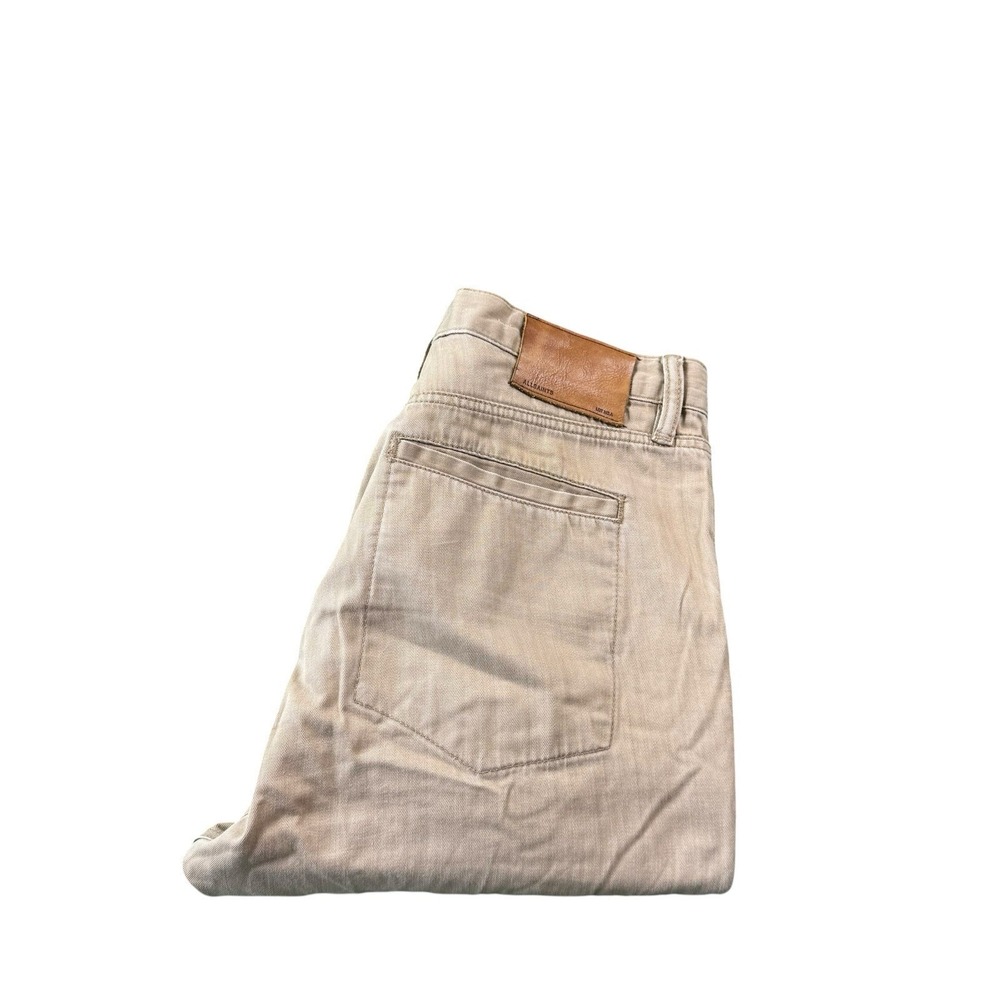 Allsaints Brown Button Fly Men's Taper Tapered Fit Men's Jeans Size 32x29